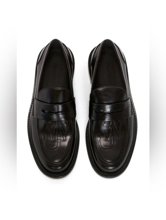 JW Anderson Anchor Logo Loafers in Black Leather Size 41 New in Box w/DustBag main image 12
